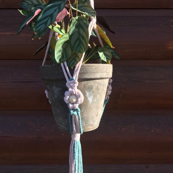 Handmade Macrame (Daisy) Plant Hanger - Picture 6 of 6
